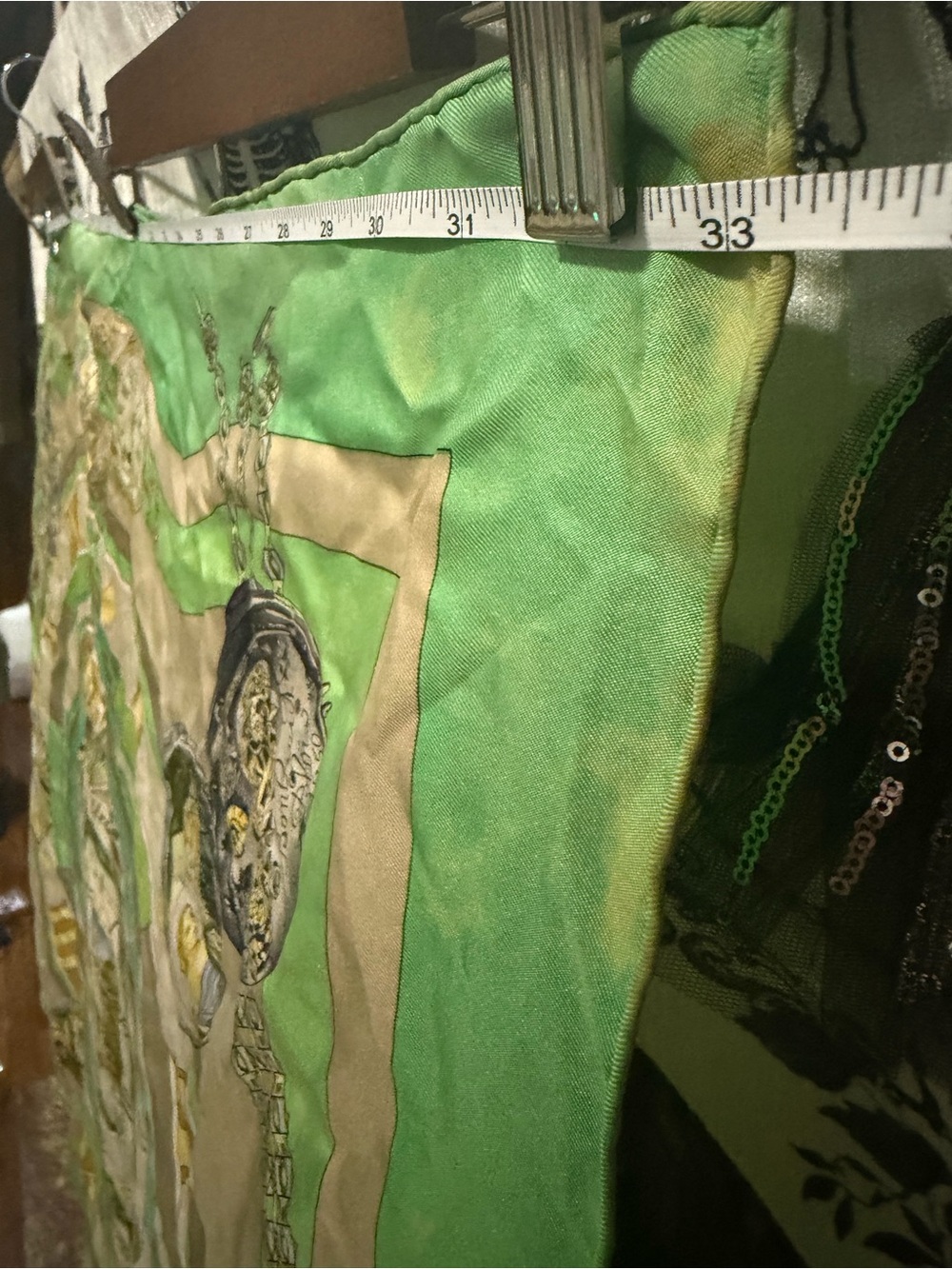 Hermes Parmut les fluers vintage silk Handrolled scarf - Picture 14 of 15